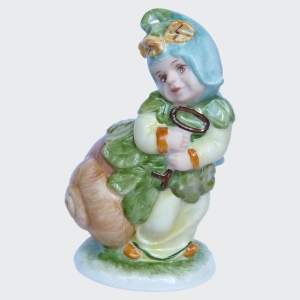 Petrklíč - porcelánová miniatura šnečího človíčka ze sběratelské kolekce Šnečí lidičky